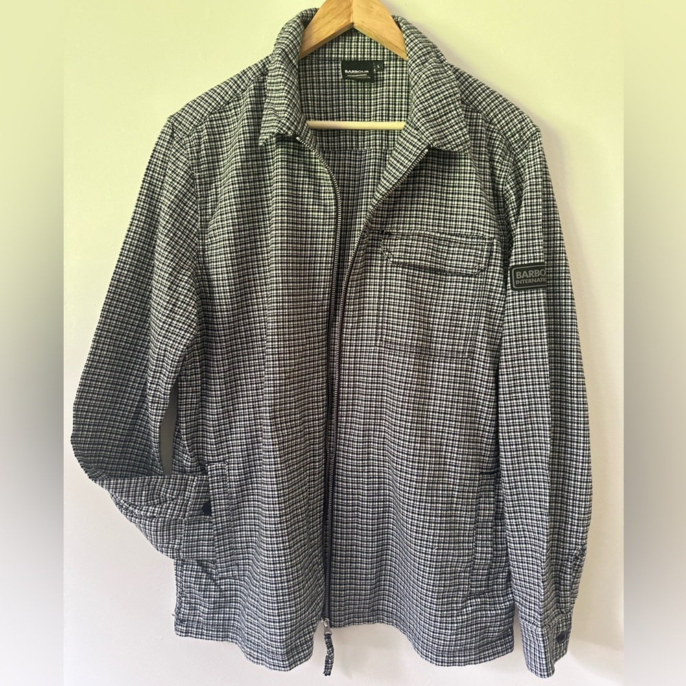 Barbour Monochrome Check Shirt Jacket